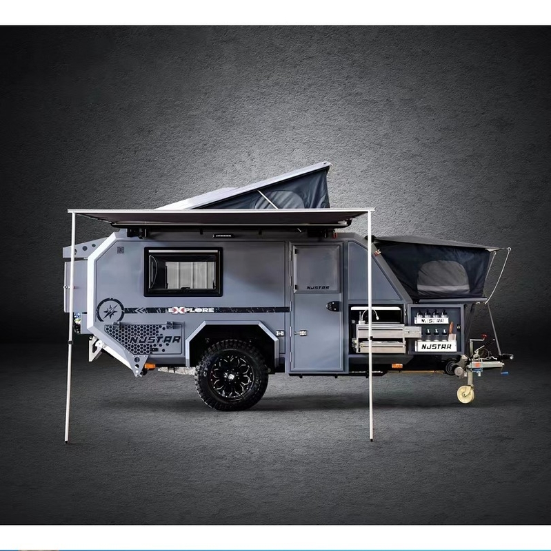 16ft Off Road Folding Camper Trailer με χωρητικότητα 2 ενηλίκων & 2 παιδιών Travel Trailer