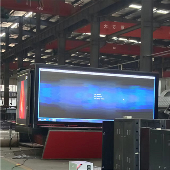 16ft 220V κινητό φορτηγό οθόνης LED 3 πλευρές P4 ψηφιακό φορτηγό LED με ανύψωση οθόνης