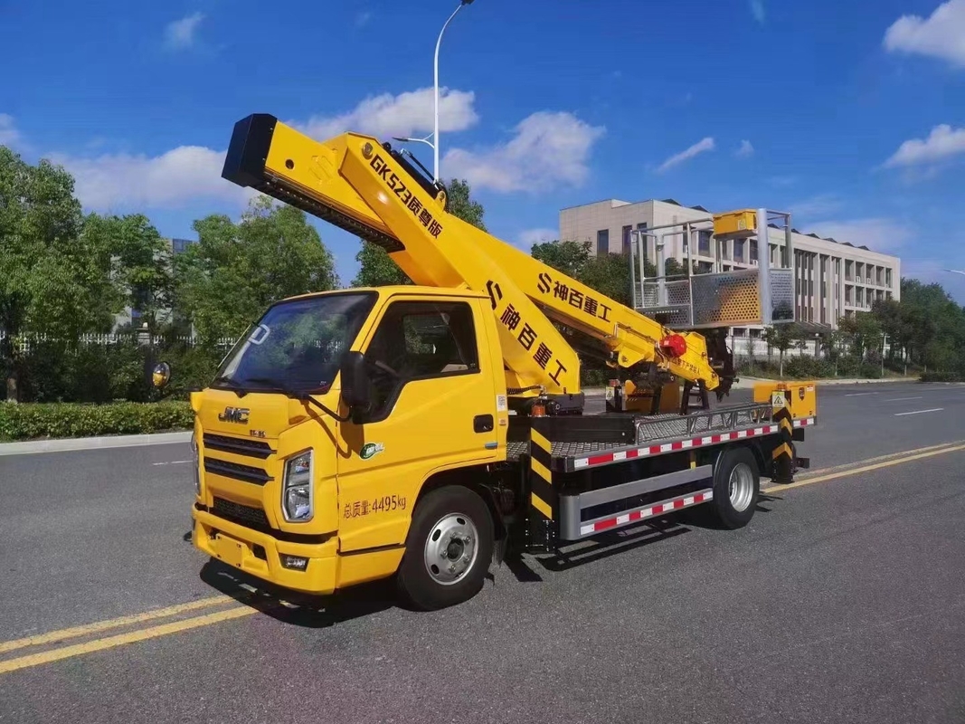 4×2 φορτηγό ανύψωσης κουβάς 116hp Μεγάλο υψόμετρο εργατικό όχημα Euro 6 Αεροπορικό φορτηγό πλατφόρμας