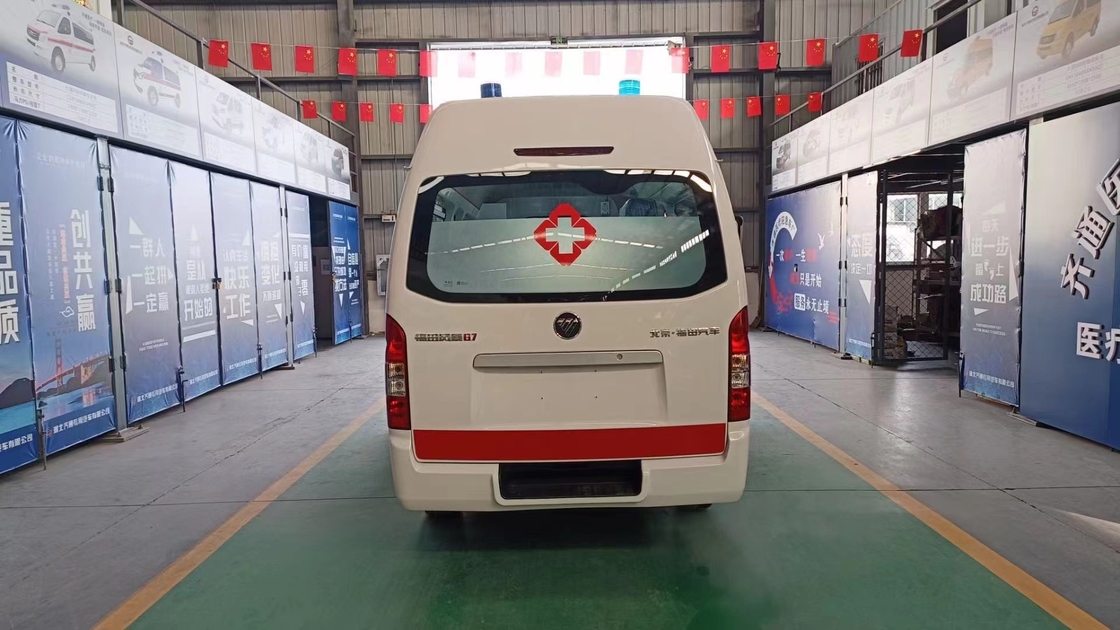 2023 Euro 5 Foton Επείγον αυτοκίνητο ασθενοφόρου Με 130km/h Μέγιστη ταχύτητα Αυτοκίνητο ασθενοφόρο για πώληση