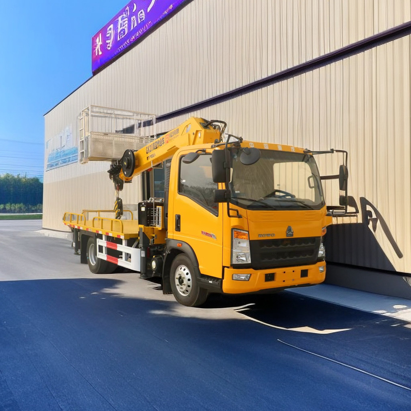 4955kg Βάρος 4x2 Drive Aerial Work Platform Truck με 21M τηλεσκοπικό βουμ
