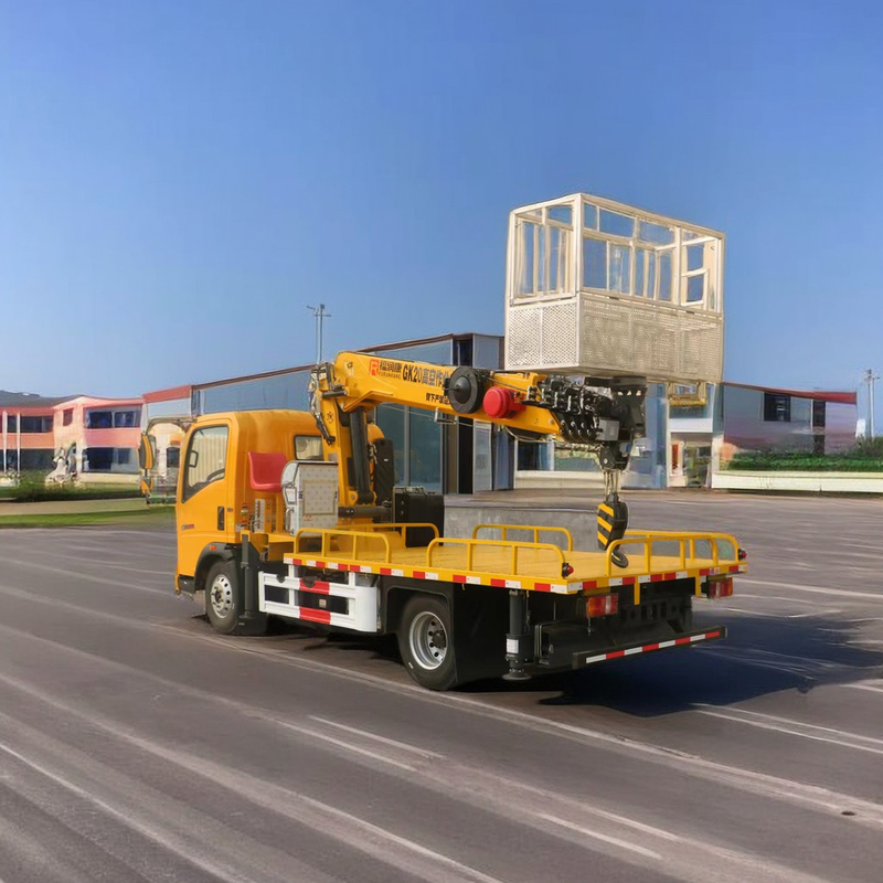 4955kg Βάρος 4x2 Drive Aerial Work Platform Truck με 21M τηλεσκοπικό βουμ