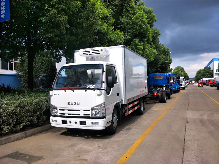 Ιαπωνία 4*2 ISUZU Ψυγείο κουτί φορτηγό PTO σύστημα 5 τόνων ψυγείο φορτηγό