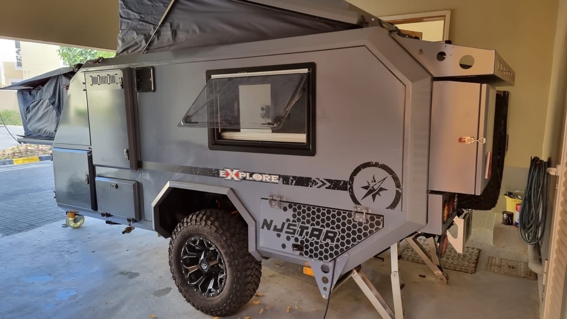 16ft Off Road Folding Camper Trailer με χωρητικότητα 2 ενηλίκων & 2 παιδιών Travel Trailer