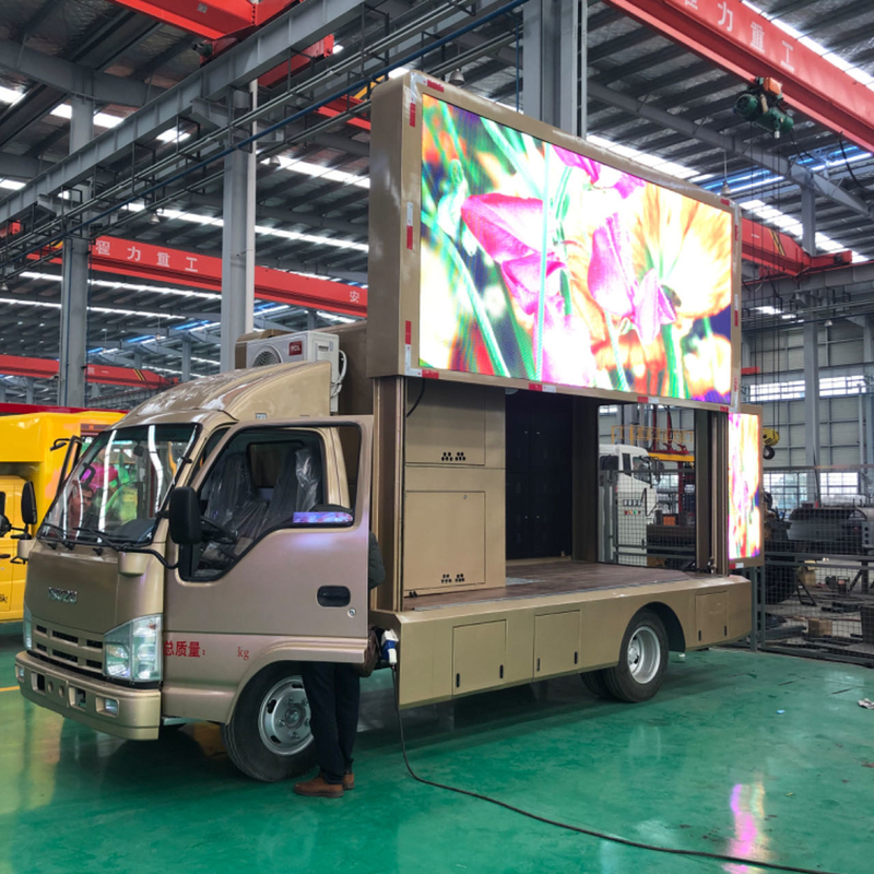Isuzu 4×2 P6 Ψηφιακό LED Πίνακα Πίνακα Τροχό 192*192mm 3 πλευρές Υψηλή φωτεινότητα