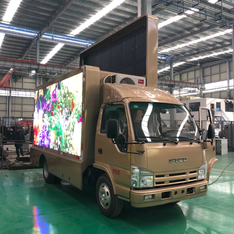 Isuzu 4×2 P6 Ψηφιακό LED Πίνακα Πίνακα Τροχό 192*192mm 3 πλευρές Υψηλή φωτεινότητα
