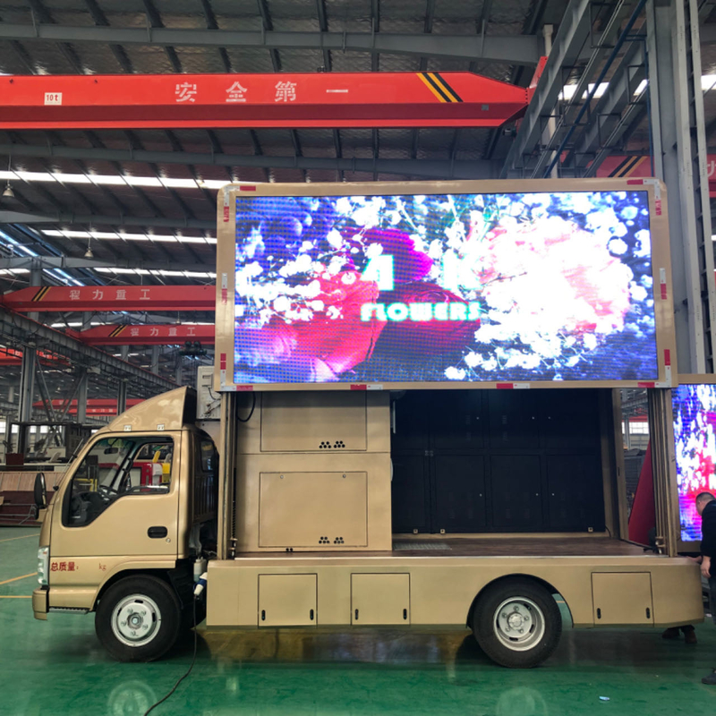 Isuzu 4×2 P6 Ψηφιακό LED Πίνακα Πίνακα Τροχό 192*192mm 3 πλευρές Υψηλή φωτεινότητα